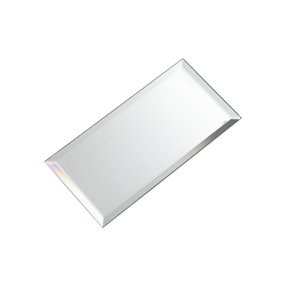 Mirror Glass Subway Tile, Peel and Stick, 4*8 inch, Silver, Beveled Edge, MT2
